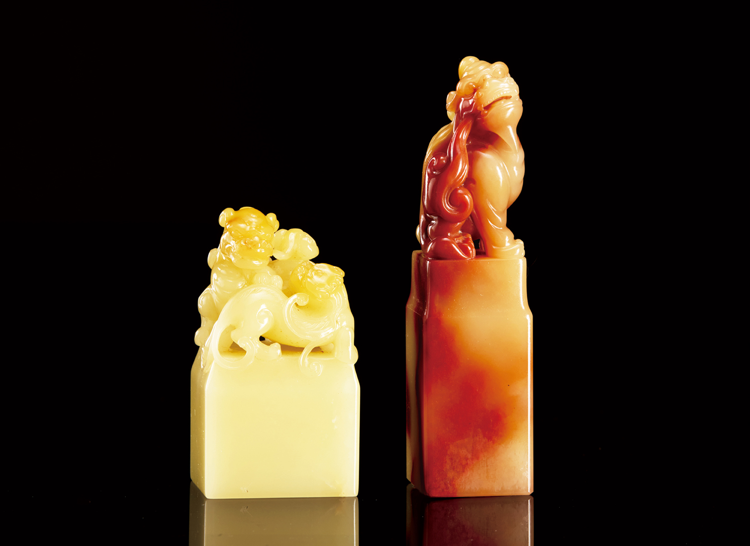 双螭日字章   瑞兽方章